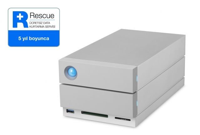 8TB LACIE 3.5 INC STGB8000400 2BIG DOCK STATION 2X THUNDERBOLT3 + USB 3.1 RAID 0/1 HARİCİ DİSK, 5 YIL DATA KURTARMA SERVİSİ
