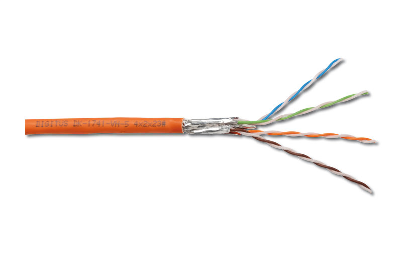 DIGITUS DK-1741-VH-5 CAT7 S/FTP DATA KABLOSU 1200 MHz LSZH AWG 23 TURUNCU RENK 500 METRE