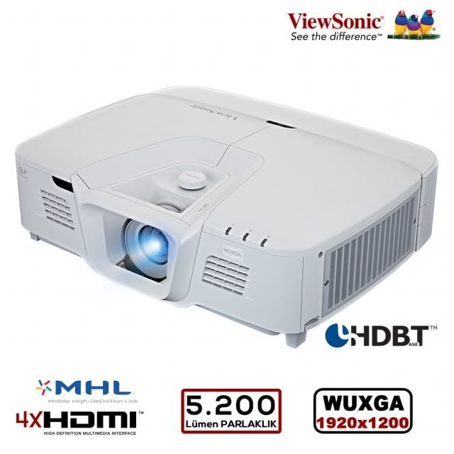 VIEWSONIC PRO8800WUL WUXGA 1920x1200 5.200AL 4xHDMI, Ops. HDBaseT ve Kablosuz, Prof. Kurulum Özel Uygulama Projeksiyon