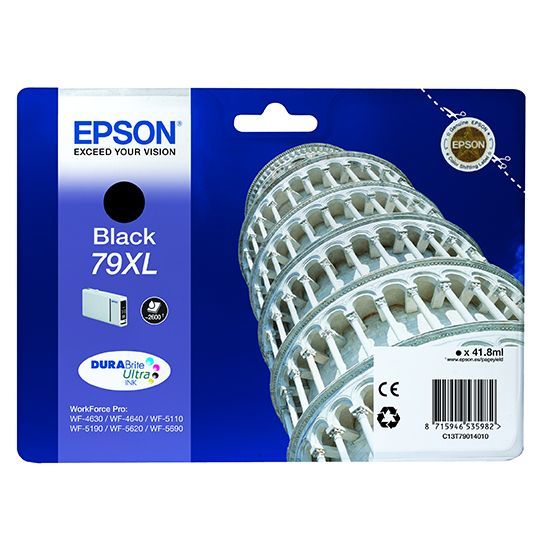 EPSON C13T789140 WF-5000 SERİES INK CARTRİDGE 79XXL BLACK,WorkForce Pro WF-5110DW,WorkForce Pro WF-5190DW,WorkForce Pro WF-5620DWF,WorkForce Pro WF-5690DWF