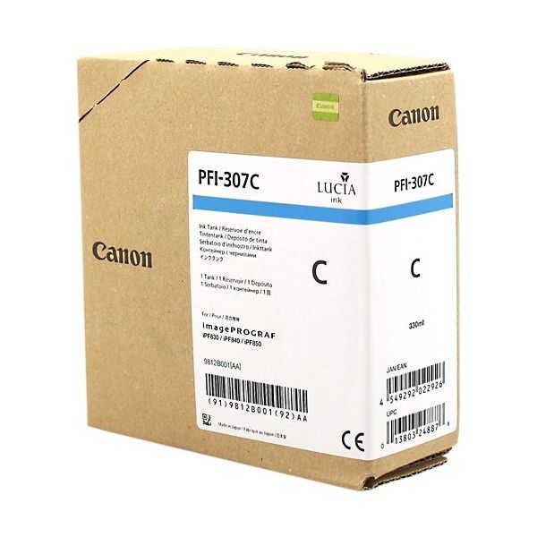 CANON 9812B001 PFI-307C MAVİ KARTUS (330 ML) MAVİ KARTUS (330 ML)IPF 830 / IPF 840 /IPF 850