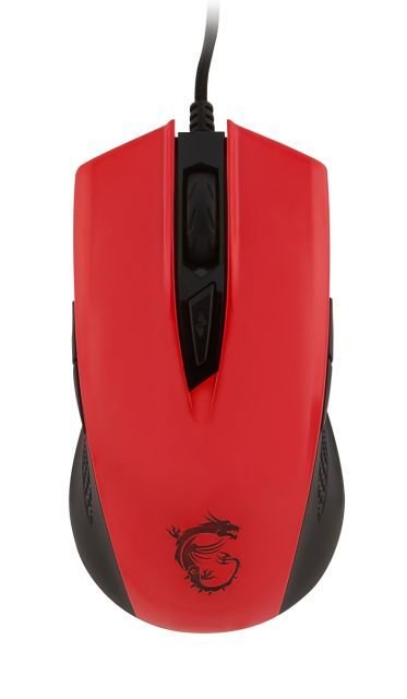 MSI GG CLUTCH GM40 RED GAMİNG MOUSE 5.000 DPI PİXART PMW3310 OPTİK SENSÖR OMRON SWİTCH KIRMIZI LED ÖRGÜ KABLO ALTIN KAPLAMA USB BAĞL