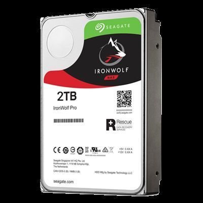 SEAGATE IRONWOLF PRO 3.5 2TB SATA 3.0 128MB 195MB/S RV SENSÖR 7200RPM 300TB/YIL İŞYÜKÜ 7/24 E-NAS DATA KURTARMALI DİSK ST2000NE0025