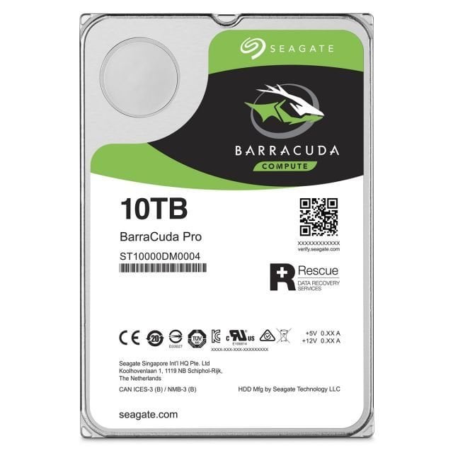 SEAGATE BARRACUDA PRO GAMING 3.5 10TB 7200RPM SATA 3.0 NCQ 256MB 220MB/S 300TB/YİL ISYÜKÜ DATA KURTARMALI DESKTOP DİSK ST10000DM0004