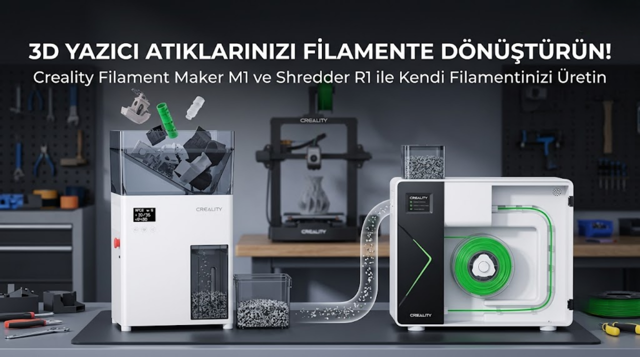 Creality Filament Maker M1 ve Shredder R1: Masaüstünde filament üretimi