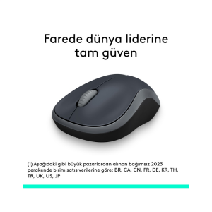 Logitech M185 910-002235 Gri/Siyah Kablosuz USB Optik Mouse