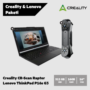 Creality CR-Scan Raptor 3D Tarayıcı ve Lenovo ThinkPad P16s G3 Mobil İş İstasyonu (Bundle)