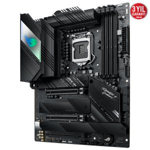 ASUS ROG STRIX Z590-F GAMING WIFI Intel Z590 LGA1200 DDR4 5333 DP HDMI 4x M2 USB3.2 AX WiFi + BT AURA RGB 2.5Gb Intel ATX 128GB’a kadar ram desteği İki Yönlü AI Ses Engelleyici Mic.