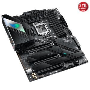ASUS ROG STRIX Z590-F GAMING WIFI Intel Z590 LGA1200 DDR4 5333 DP HDMI 4x M2 USB3.2 AX WiFi + BT AURA RGB 2.5Gb Intel ATX 128GB’a kadar ram desteği İki Yönlü AI Ses Engelleyici Mic.