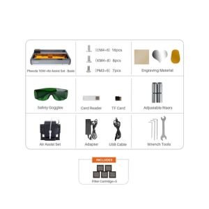 Elegoo Phecda 10W Lazer Gravür ve Kesme Makinesi (Paket 2)