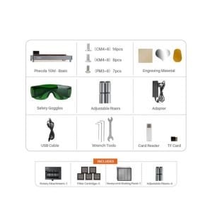 Elegoo Phecda 10W Lazer Gravür ve Kesme Makinesi (Paket 3)