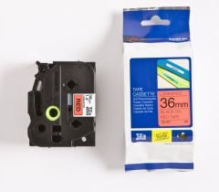 BROTHER P-TOUCH TZE-461 TZE-TAPE 36 MM KIRMIZI ÜZERİNE SİYAH LAMİNASYONLU ETİKET