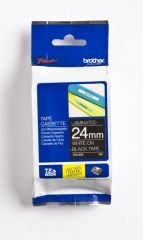 BROTHER P-TOUCH TZE-355 TZE-TAPE 24 MM SİYAH ÜZERİNE BEYAZ LAMİNASYONLU ETİKET