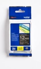 BROTHER P-TOUCH TZE-335 TZE-TAPE 12MM SİYAH ÜZERİNE BEYAZ LAMİNASYONLU ETİKET