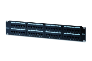 DIGITUS DN-91548U 19 INCH 48 PORT CAT5E UTP PATCH PANEL, 50 μ (MİKRON), ALTIN KONTAK, ZIRHSIZ