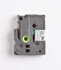 BROTHER P-TOUCH TZE-135 TZE-TAPE 12MM ŞEFFAF ÜZERİNE BEYAZ LAMİNASYONLU ETİKET