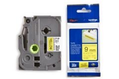 BROTHER P-TOUCH TZE-S621 TZE-TAPE 9MM SARI ÜZERİNE SİYAH GÜÇLÜ YAPIŞKAN LAMİNASYONLU ETİKET