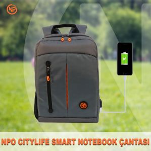 NPO CITYLIFE SMART CL01G  NOTEBOOK SIRT ÇANTASI GRİ