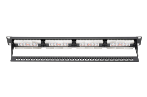 DIGITUS DN-91624U 19 INCH 24 PORT CAT6 UTP PATCH PANEL, 8P8C 50 μ (MİKRON), ALTIN KONTAK, ZIRHSIZ PATCH PANEL