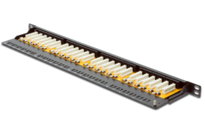 DIGITUS DN-91624U-SL-SH 19 INCH 24 PORT CAT6 UTP 8P8C LSA  0,5U BOYUT KAPAKLI ZIRHSIZ PATCH PANEL