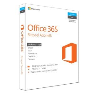 MS OFFICE 365 BİREYSEL 32-64 TÜRKÇE KUTU 1 YIL  QQ2-00521