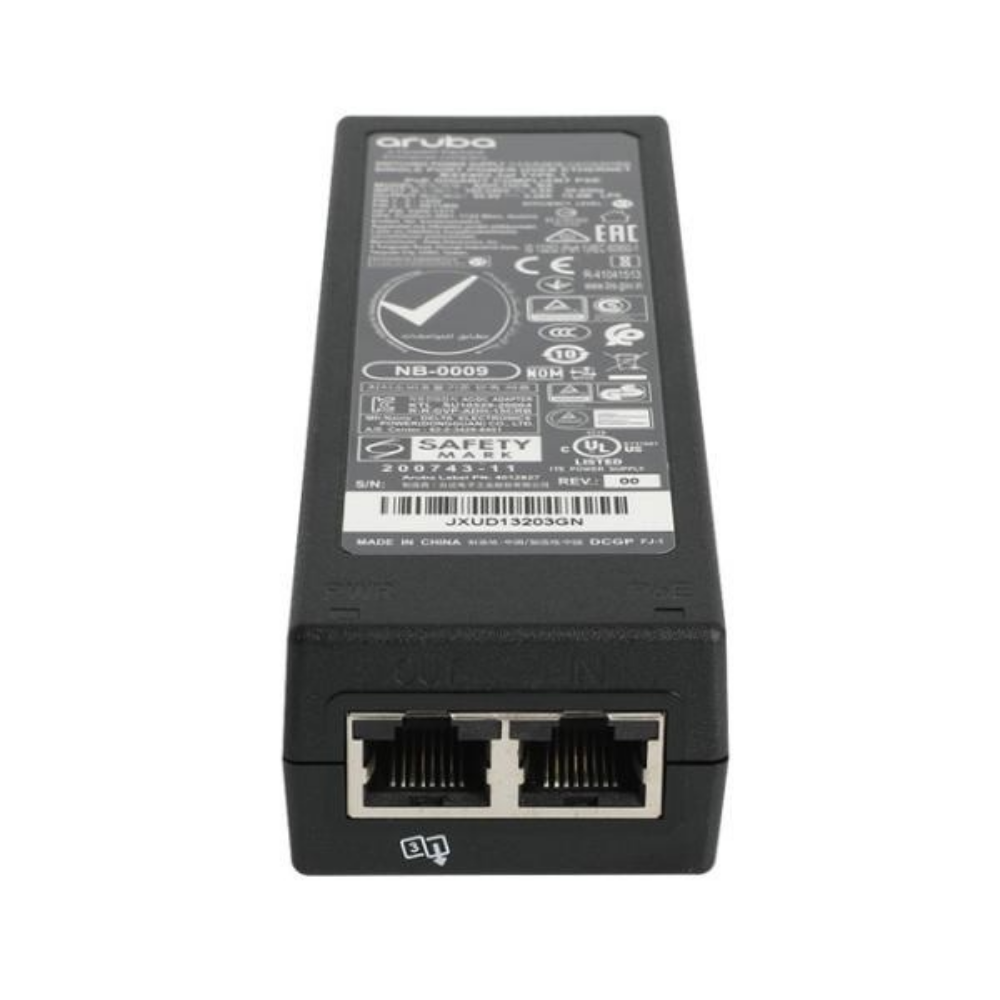 HPE Aruba R8W31A Instant On 802.3af 15.4W POE Midspan Injector