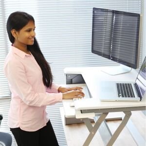 Ergotron WorkFit-T 33-397-062 Beyaz Oturmalı Masaüstü Bilgisayar Standı