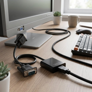 Digitus DA-70473 15cm Kablolu VGA - HDMI Çevirici