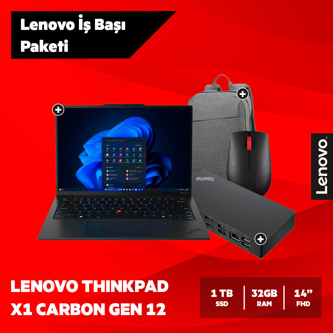Lenovo X1 Carbon Notebook İşbaşı Paketi