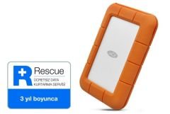 4TB LACIE 2.5 INC STFS4000800 RUGGED THUNDERBOLT & USB 3.1 TAŞINABİLİR DİSK ŞOK YAĞMUR BASINÇ VE TOZA KARŞI KORUMALI, 3 YIL DATA KURTARMA SERVİSİ