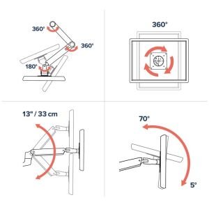 Ergotron 45-241-224 LX Mat Siyah Masaüstü Monitör Kolu
