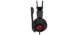 MSI GG DS502 GAMİNG HEADSET 7.1 SANAL ÇEVRESEL SES KIRMIZI DRAGON LED AYDINLATMA 40MM SÜRÜCÜ KABLO KUMANDA MİKROFON 2M ÖRGÜ KABLO US