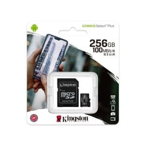 Kingston Canvas Select Plus SDCS2/256GB 256 GB CL10 Micro SD Hafıza Kartı