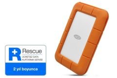4TB LACIE 2.5 INC USB 3.1 (USB-C) STFR4000800 RUGGED MINI TAŞINABİLİR DİSK ŞOK YAĞMUR VE BASINÇ KORUMALI, 2 YIL DATA KURTARMA SERVİSİ