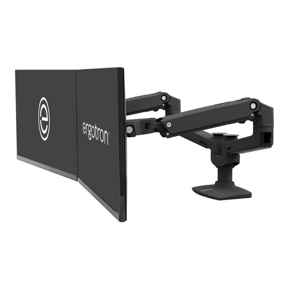 Ergotron 45-245-224 LX Mat Siyah Masaüstü Yan Yana Çift Monitör Kolu