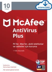 MCAFEE ANTİVİRUS PLUS 10 CİHAZ WİNDOWS, İOS VE ANDROİD