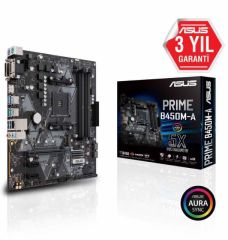 ASUS PRIME B450M-A AMD B450 SOKET AM4 DDR4 3200 HDMI DVI VGA M2 USB3.1 TPM MATX