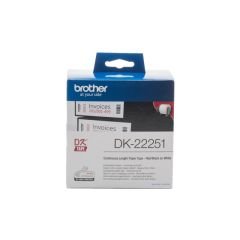 BROTHER P-TOUCH DK-22251 DK 62MM X 15M BEYAZ ÜZERİ SİYAH KIRMIZI ETİKET