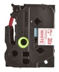 BROTHER P-TOUCH TZE-262 TZE-TAPE 36 MM BEYAZ ÜZERİNE KIRMIZI LAMİNASYONLU ETİKET