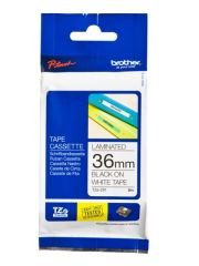 BROTHER P-TOUCH TZE-261 TZE-TAPE 36 MM BEYAZ ÜZERİNE SİYAH LAMİNASYONLU ETİKET