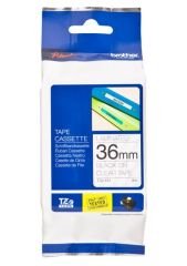 BROTHER P-TOUCH TZE-161 TZE-TAPE 36 MM ŞEFFAF ÜZERİNE SİYAH LAMİNASYONLU ETİKET