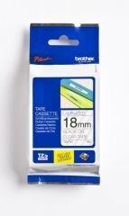 BROTHER P-TOUCH TZE-141 TZE-TAPE 18 MM SİYAH ÜZERİNE ŞEFFAF LAMİNASYONLU ETİKET