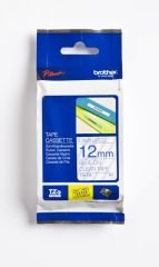 BROTHER P-TOUCH TZE-133 TZE-TAPE 12MM ŞEFFAF ÜZERİNE MAVİ LAMİNASYONLU ETİKET