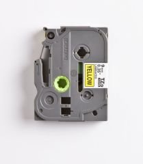 BROTHER P-TOUCH TZE-621 TZE-TAPE 9MM SARI ÜZERİNE SİYAH LAMİNASYONLU ETİKET