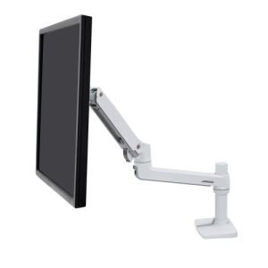 LX DESK MOUNT, LCD ARM, NO GROMMET MOUNT, BRIGHT WHITE TEXTURE