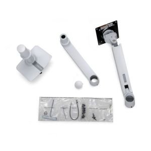 LX DESK MOUNT, LCD ARM, NO GROMMET MOUNT, BRIGHT WHITE TEXTURE