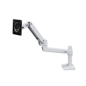 LX DESK MOUNT, LCD ARM, NO GROMMET MOUNT, BRIGHT WHITE TEXTURE