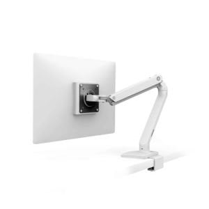 MXV  DESK MONITOR ARM WITH UNDER MOUNT CLAMP, WHITE