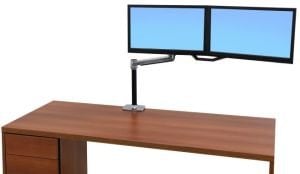 LX HD SIT-STAND DESK MOUNT LCD ARM, POLISHED