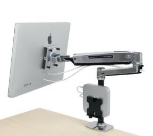 LX HD SIT-STAND DESK MOUNT LCD ARM, POLISHED